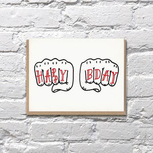Knuckles Birthday Tattoo Card