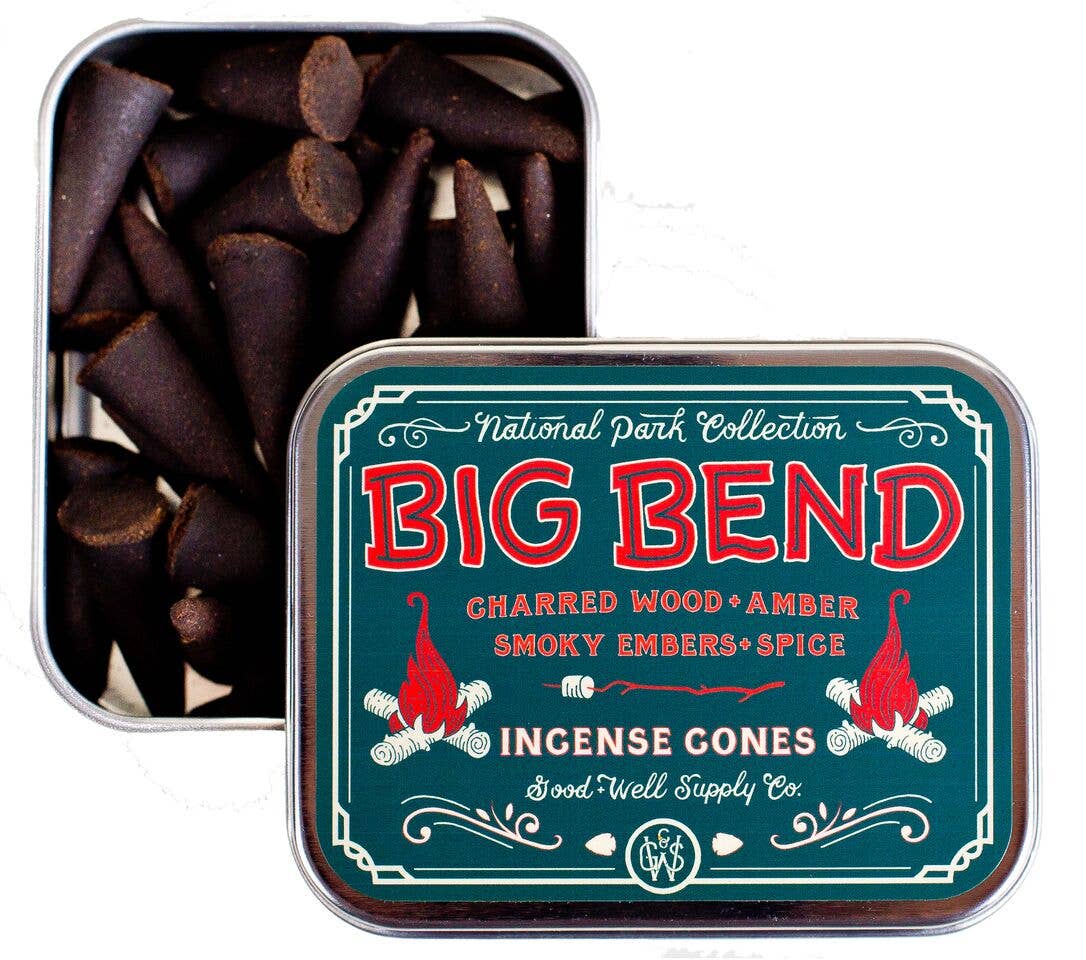 Good Well Supply Co: Big Bend Incense - Charred Wood Smoky Embers Amber + Spice