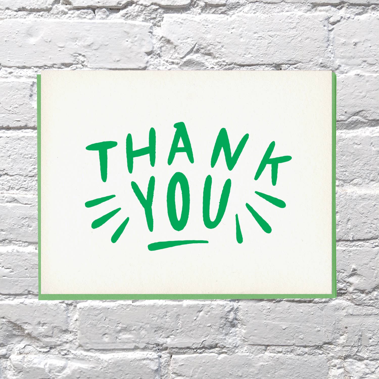 Green Thank You Card