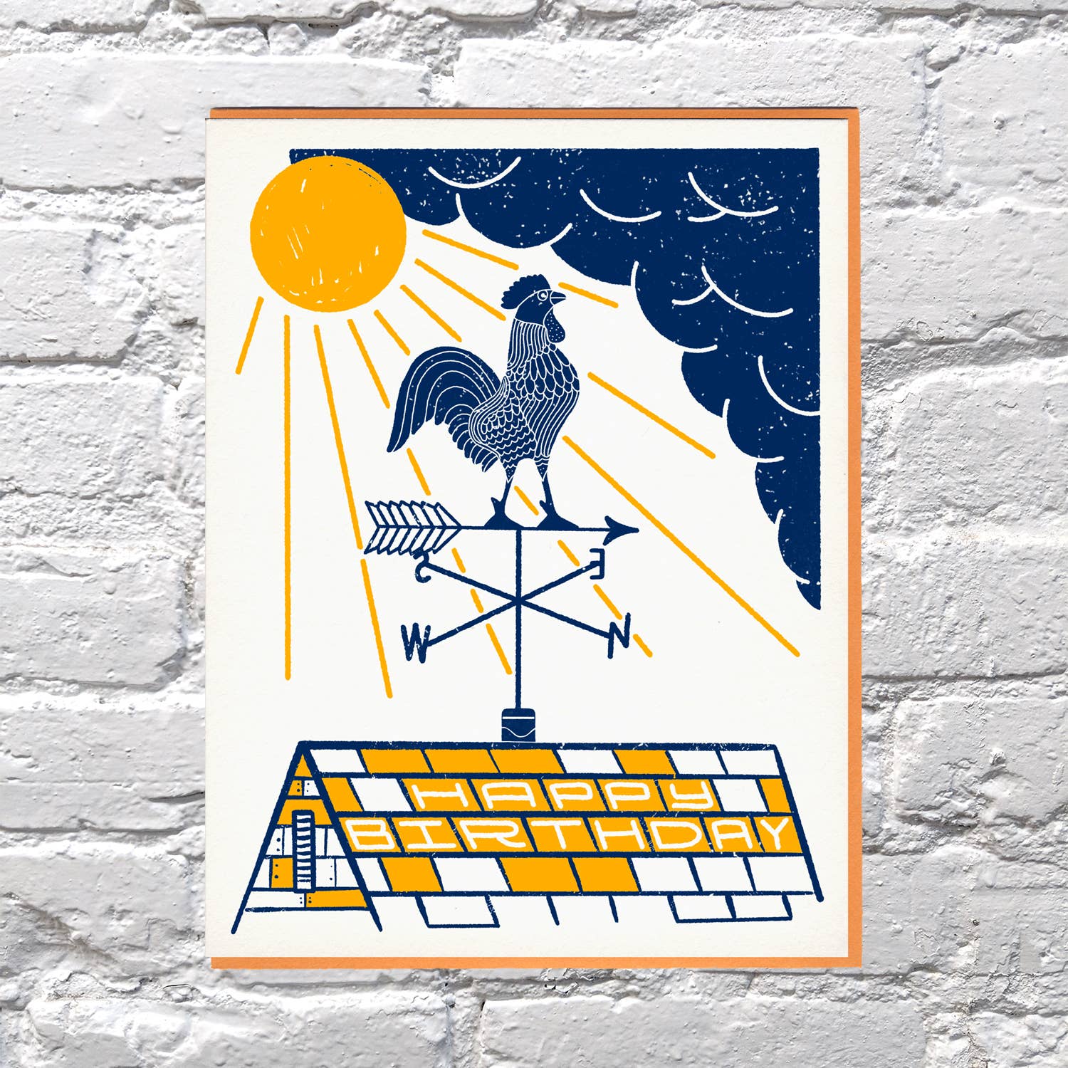 Weathervane Birthday letterpress card