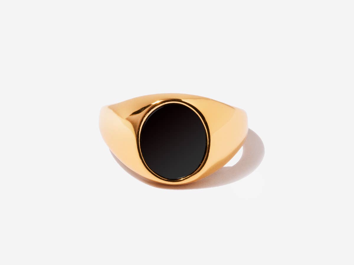 Laurel Black Onyx Adjustable Ring