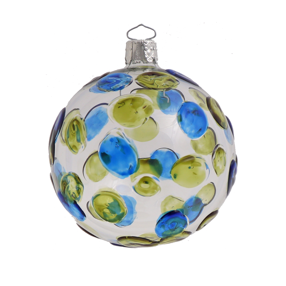 Spot Ornament, 8cm Blue &amp; Green