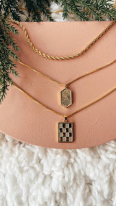 Gold-filled Checkmate Necklace