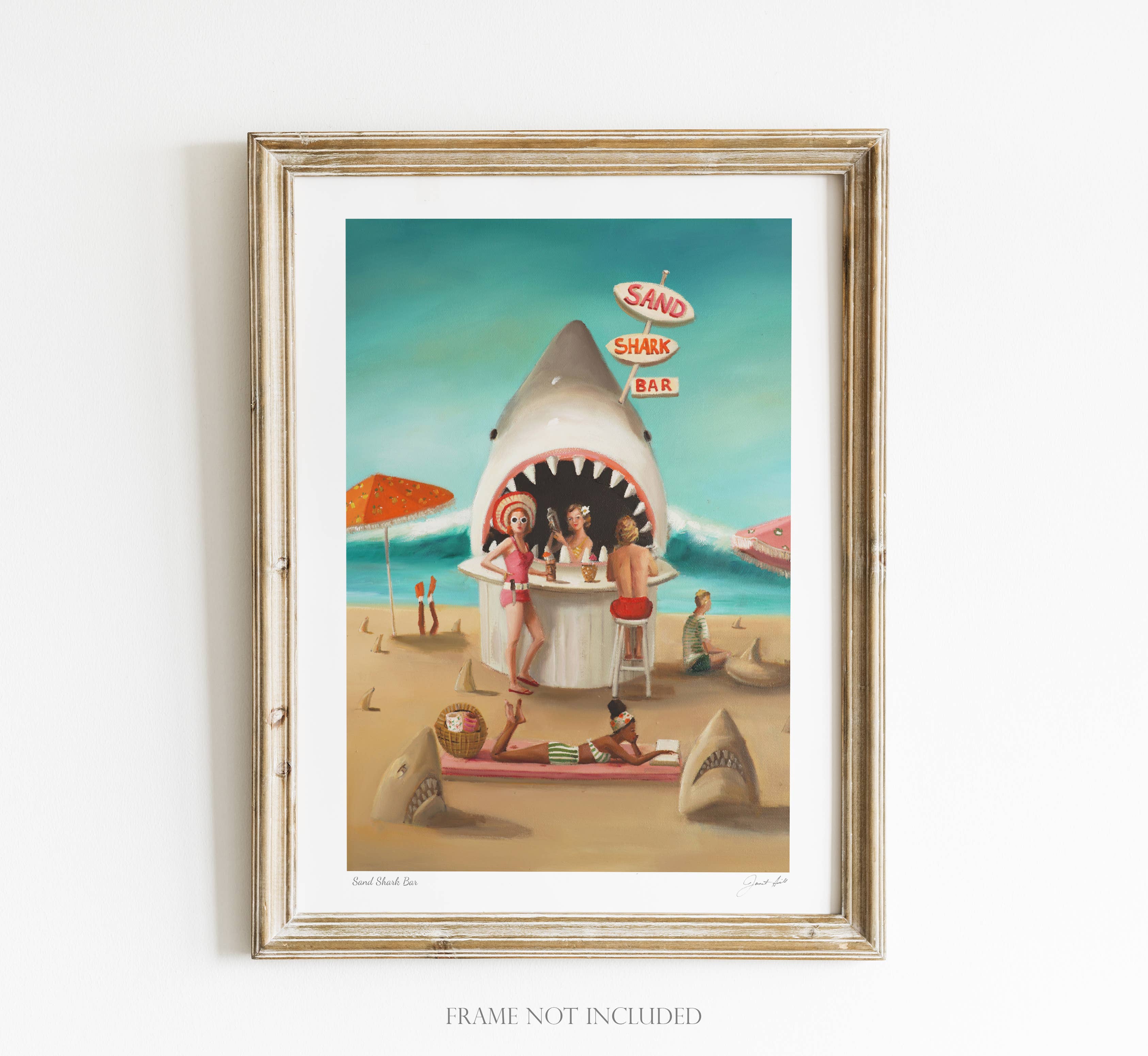 Sand Shark Bar Art Print 8.5"x11"