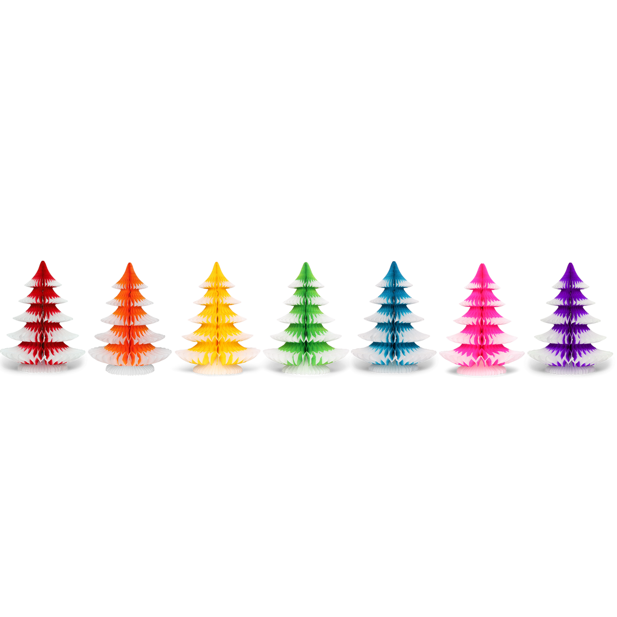 Snow Tip Honeycomb Christmas Tree 25cm (Assorted)