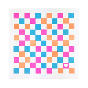 Summer Checkers - Art Risograph Print