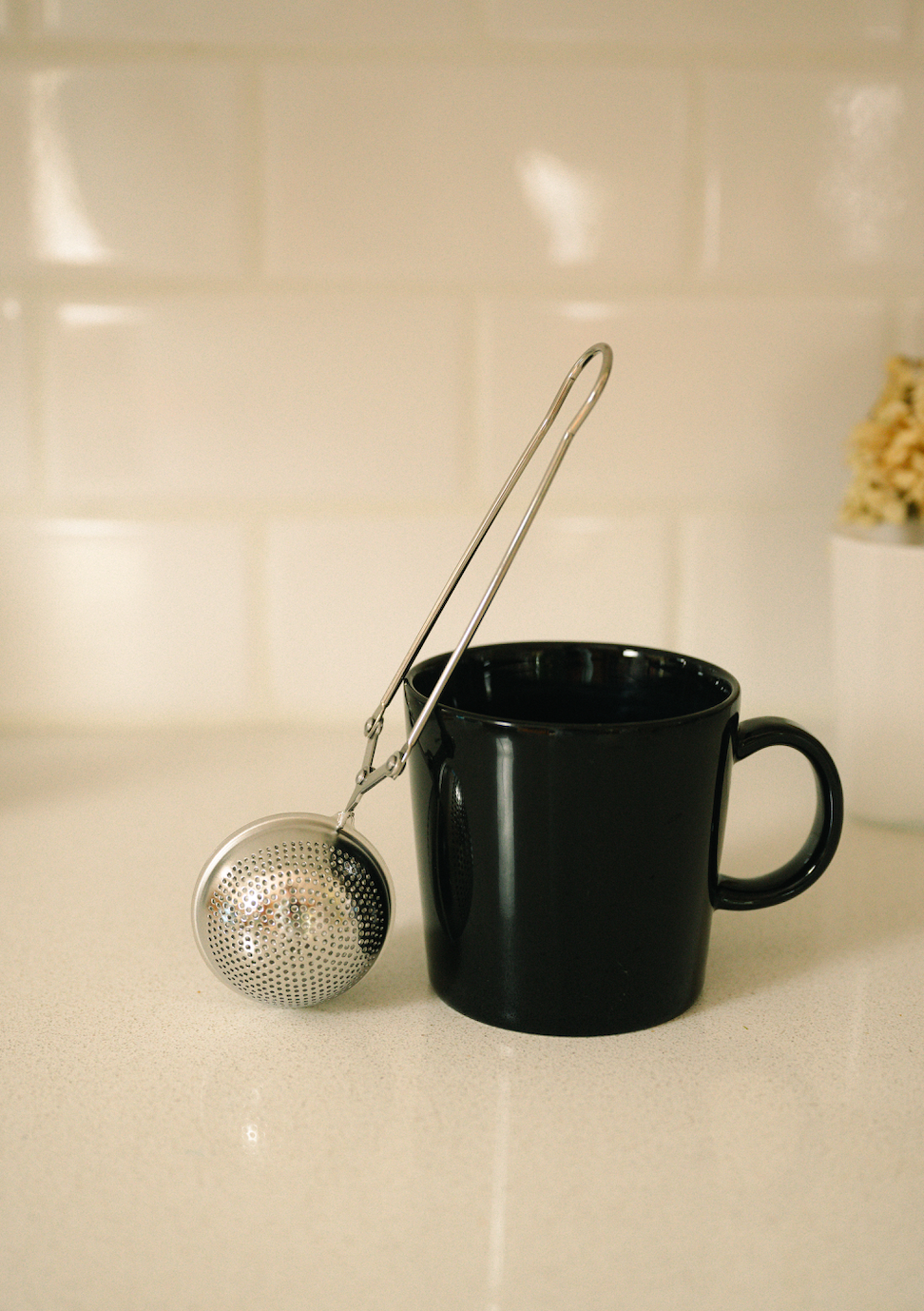Silver Stainless Steel Tea Strainer | Infuser