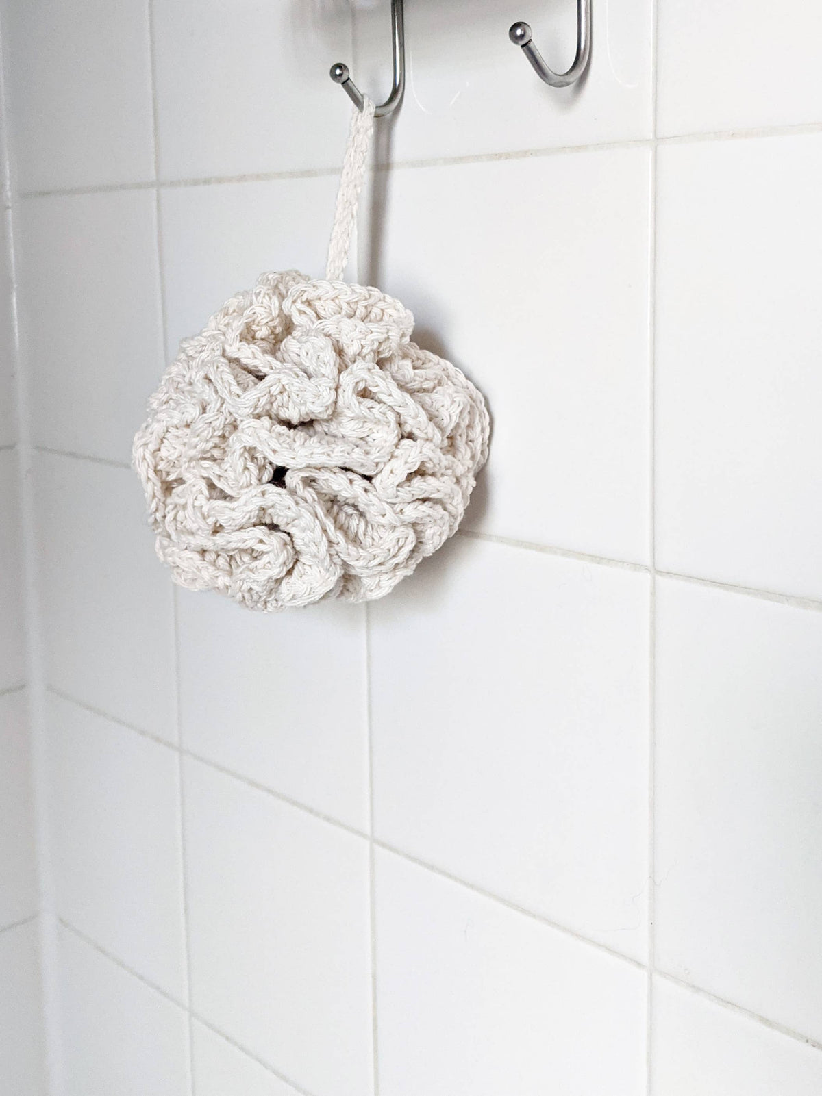 Eco-Friendly Cotton Crochet Bath &amp; Shower Loofah - Natural Color