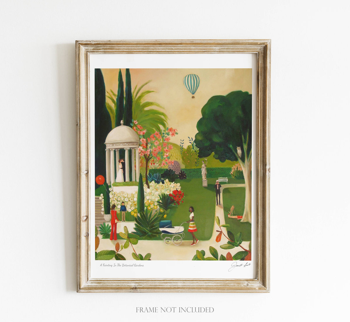 A Fainting At The Botanical Gardens. 8.5&quot;x11&quot; Art Print