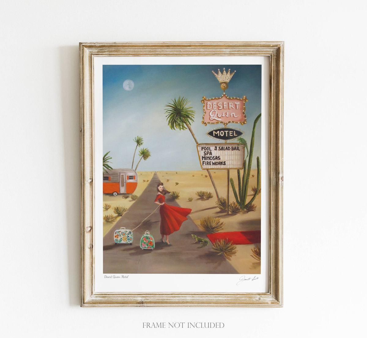 Desert Queen Motel Art Print 8.5&quot;x11&quot;